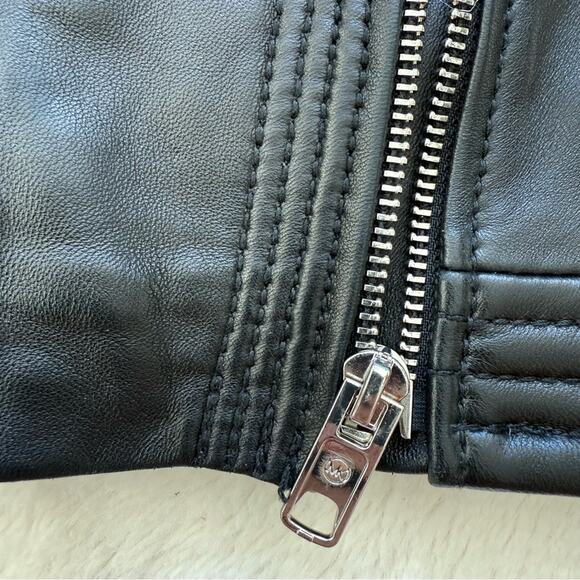 Michael Kors moto leather women jacket size 6 US - Picture 8 of 8